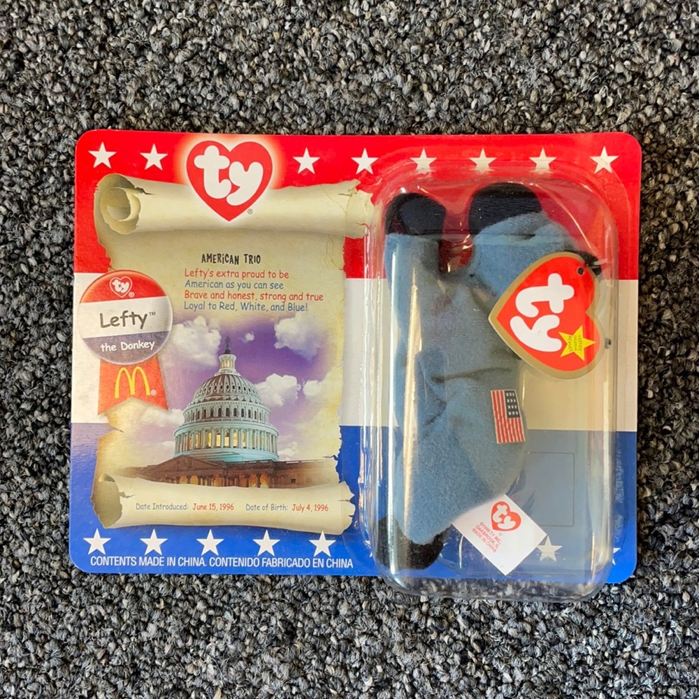 McDonalds Beanie Baby - “Lefty” the Donkey